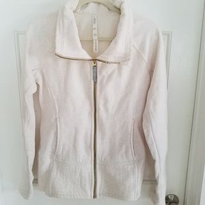 Lululemon Athletica Zip Up Cream Jacket Size 8